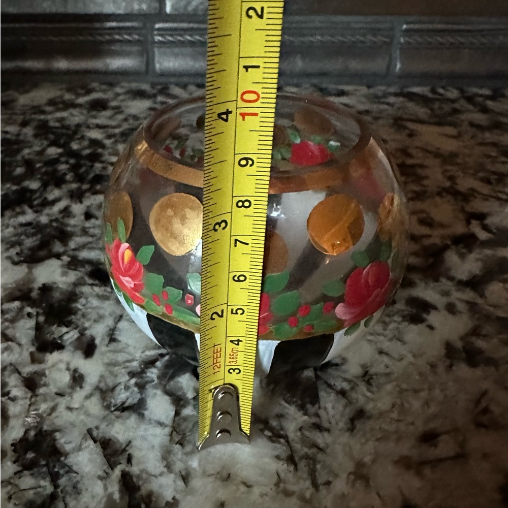 MacKenzie Childs Heirloom Glass Globe Vase